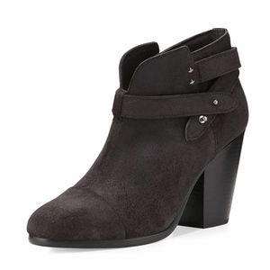 NIB $525 Rag & Bone 'Harrow' Ankle Boots in Asphalt Waxy - sizes 6.5 and 7.5!